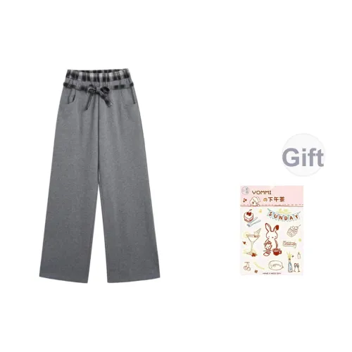 ZIHAN Mist Gray с наклейкой женские повседневные штаны