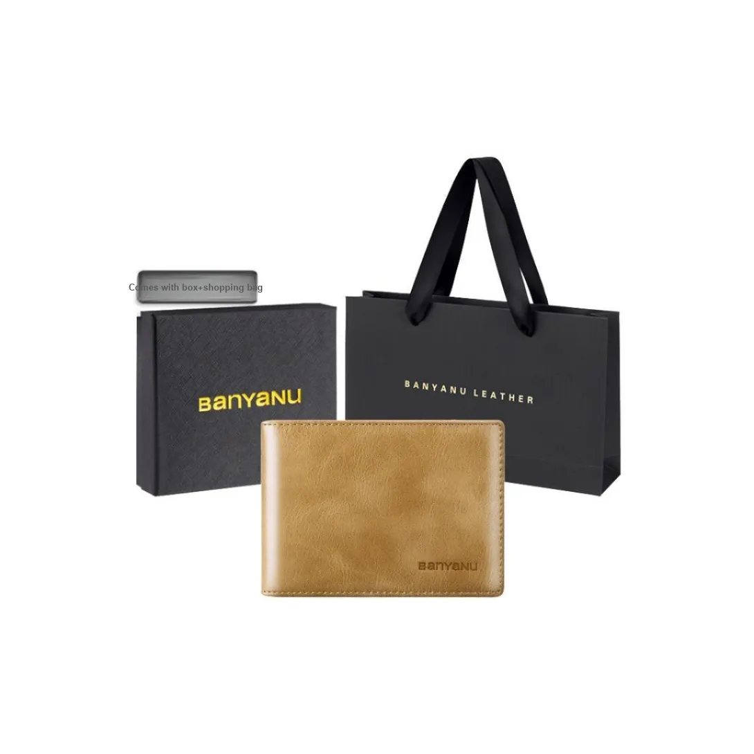 Banyanu Cow Leather Card Holder Wallet Men's