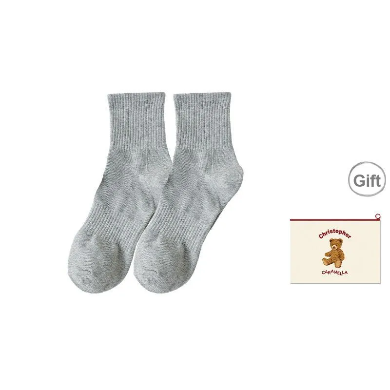 Caramella Mid Calf Socks Unisex Shopping Bag Combo Set-17