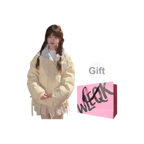 WLEQK Custard Женские пуховики