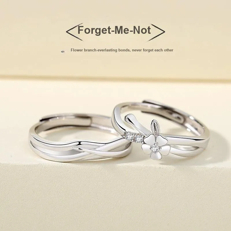 YINGNIXINDONG 925 Sterling Silver Rings Unisex-3