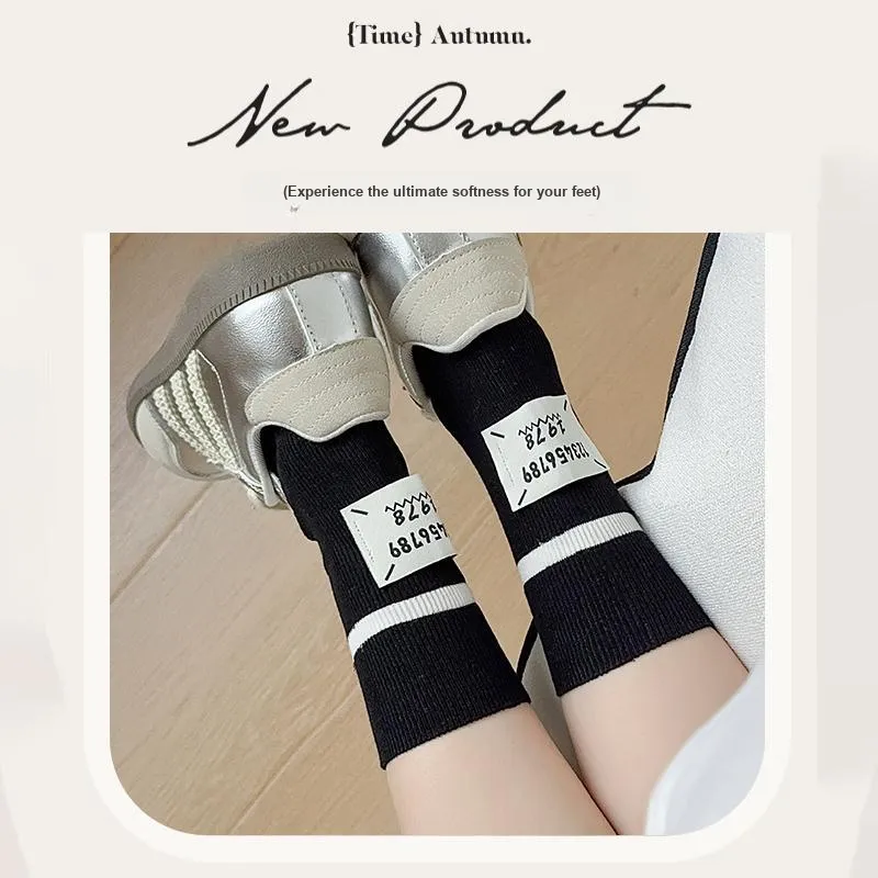 MIIOW Mid Calf Socks Women's 3 Pack-1