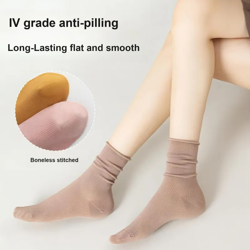MIIOW Mid-Calf Socks Women's 2 Pack-17
