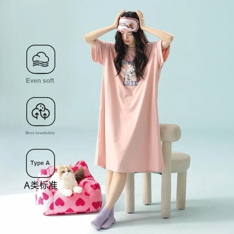 PBENO PD Nightgown Women's Girly Pink-3