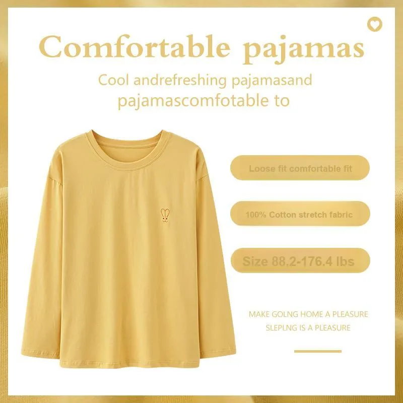 GOSO Pajama Tops Women's Yellow-1