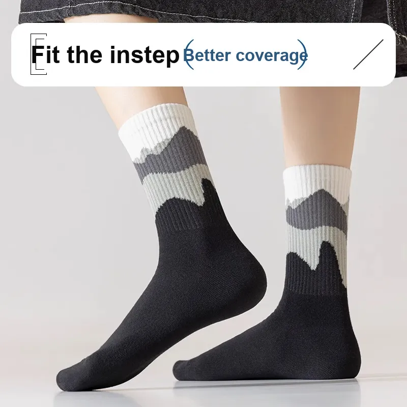 LUOLIAN Mid Calf Socks Women's 5 Pack-2