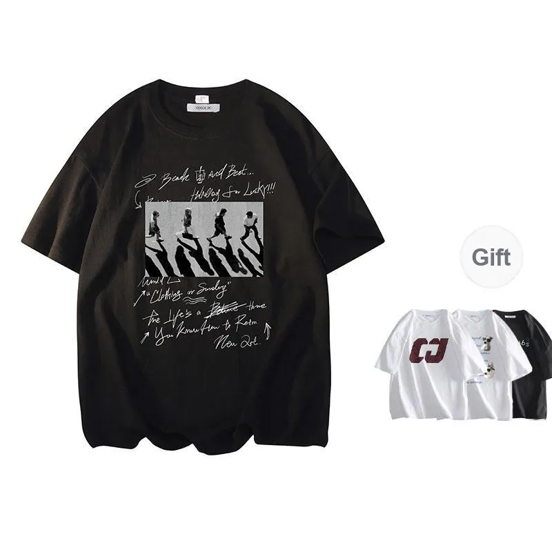 OGEK T Shirt Unisex White Comes With Random Print T Shirt-2
