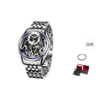 GELATU Automatic Mechanical Movement Watch Men's Watches Black Dial
