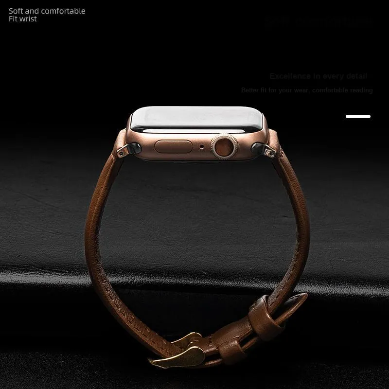 FUDIEN Apple Compatibility Watch Band Genuine Leather Material-36