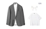 Gray (Includes Brooch+White T-Shirt)