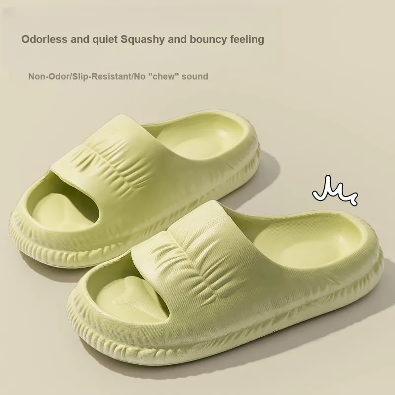 LUNNIFEIYA Platform Squashy And Bouncy Feeling Indoor Home Bathing Couple Slippers-3