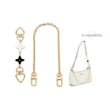 Black White Four-Leaf Clover Extender Chain+Decorative Chain 40cm