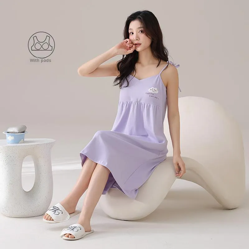 Qiao Ni Tong Women's Nightgowns-4