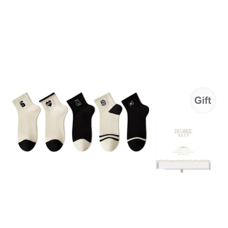 XIA.WA.ZHI.XIU Ankle Socks Women's Box 5 Pack-24