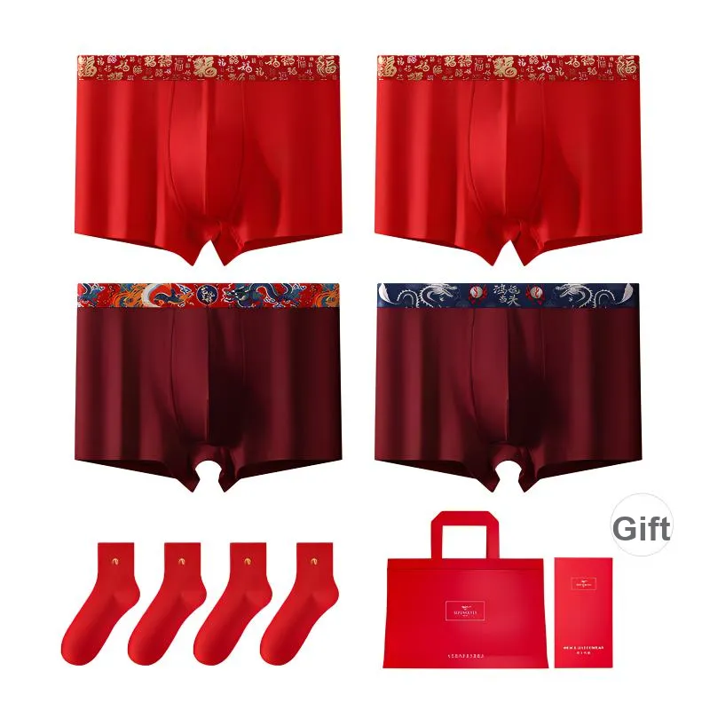 SEPTWOLVES Underpants Men's Gift Box Set Of 4 Mixed Color-0
