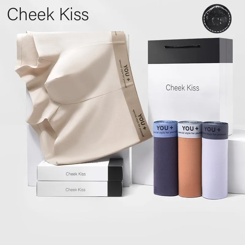 Cheekkiss Underpants Men's Seamless Breathable Boxer Shorts Gift Box Set-4