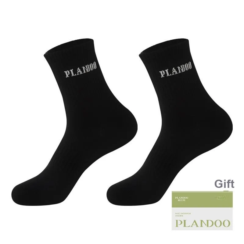 PLANDOO Mid Calf Socks Men's Shopping Bag 2 Pack-3