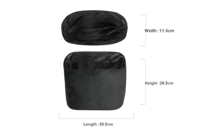 GUYI German Fleece Bag Accessory Bag Insert Unisex Black-2
