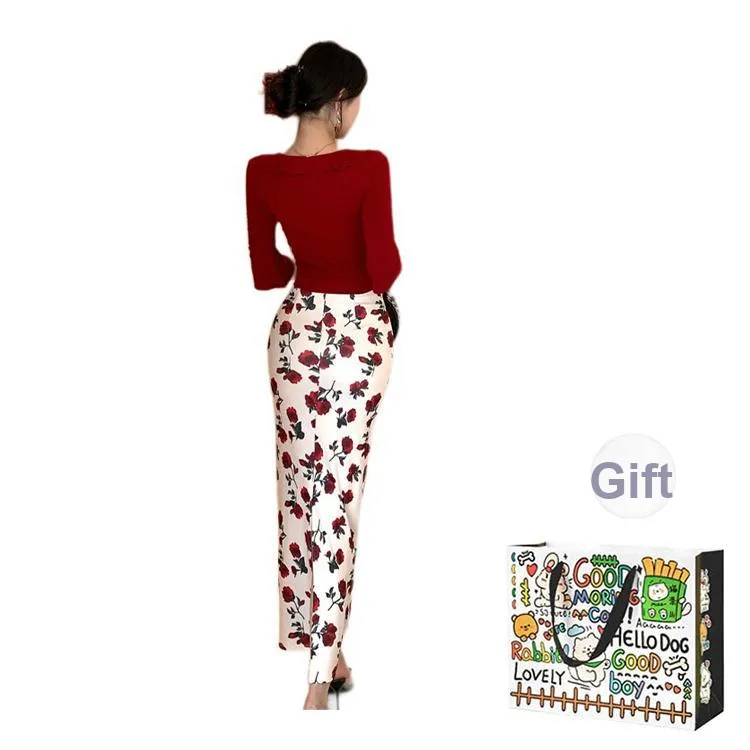 Dippanis Two Piece Skirt Sets Women's-1