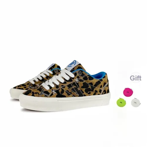 Rongchuan Износостойкие Легкие Увеличивающие Высоту Низкие Кеды Унисекс Леопардовый Принт