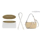 Coach Nolita 19 (White DuPont Paper Liner+Ecru 1.1cm Width Plain Weave Gold-Tone Lock 90-120cm)