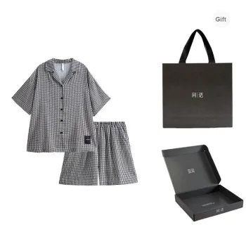 Same Language Pajama Gift Boxes Women's Black/White · Mesh