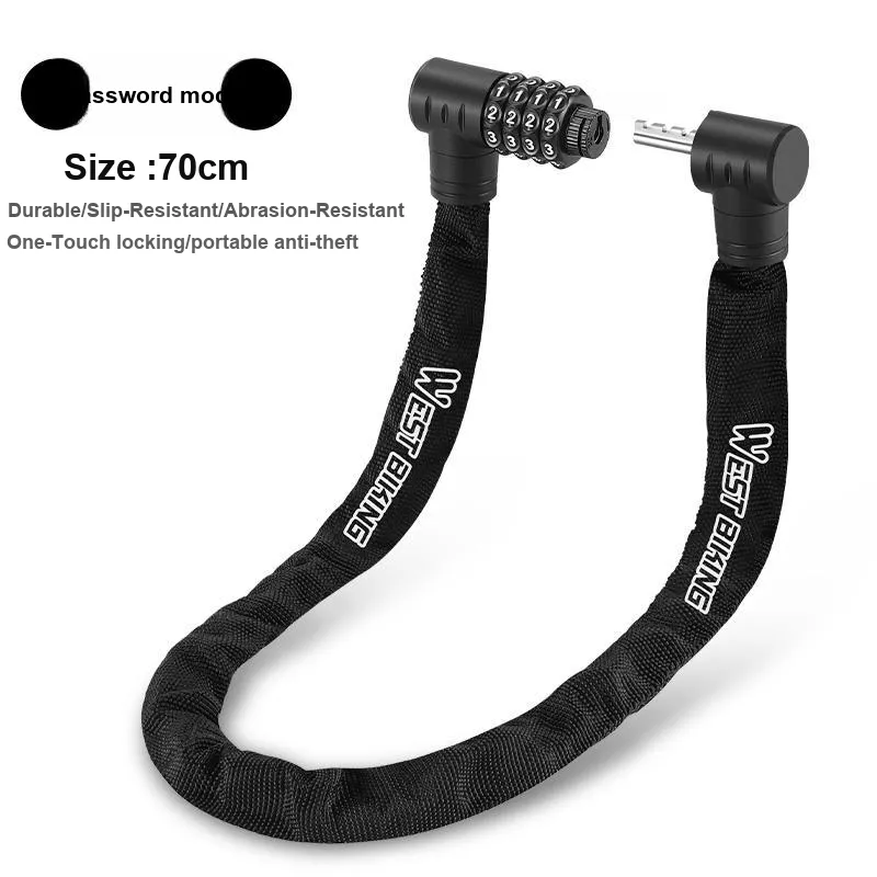 WEST BIKING Bicycle Locks Zinc Alloy Anti Rust Protective Glass Door Lock-1
