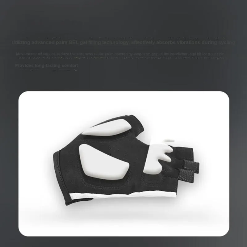 XDS Cycling Gear Short Finger Cycling Glove Unisex Composite Material Black-2
