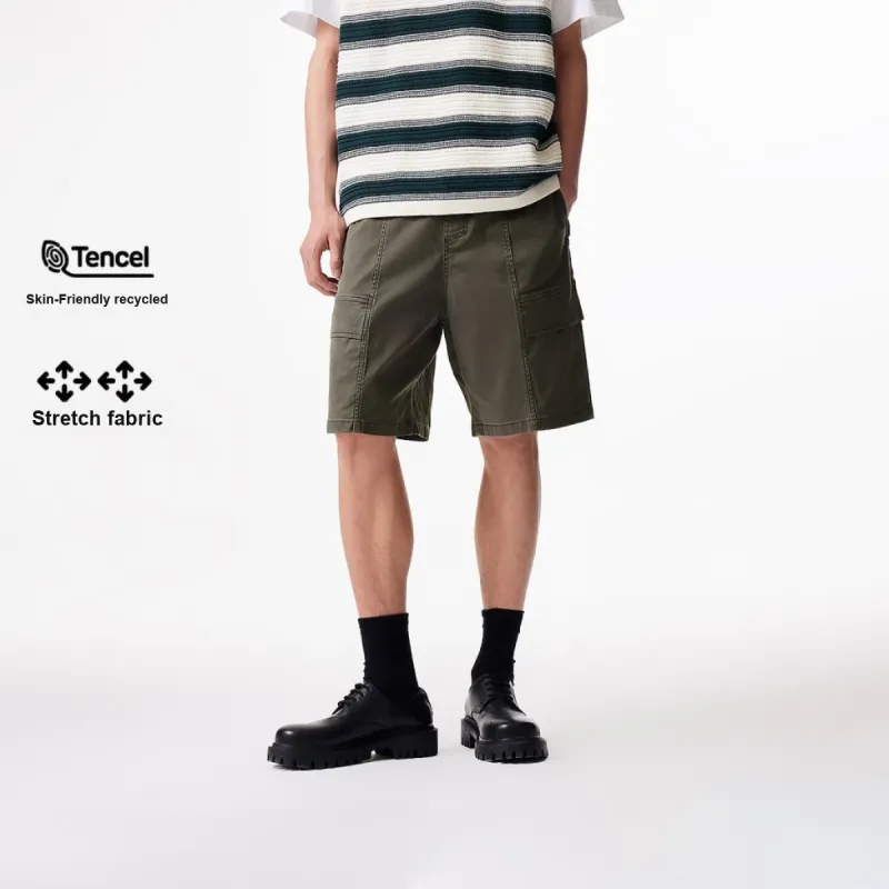 JACK&JONES Denim Shorts Men Olive Green E08-2