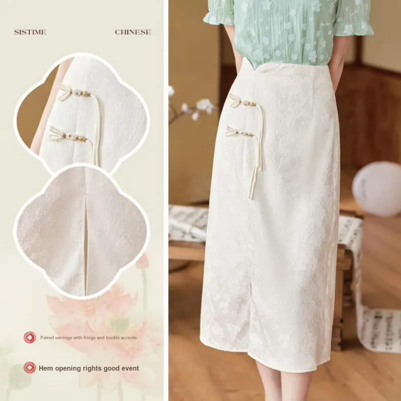 Like The Age Of Water Short Sleeved Dress Women's Beige-4
