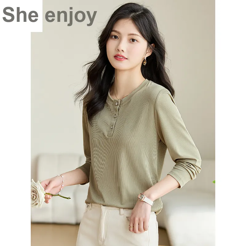 She Enjoys Drop Shoulder Sleeve T Shirt Women's Pea Green-3