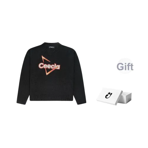 CEEC LA 24FW Свитер Унисекс Черный