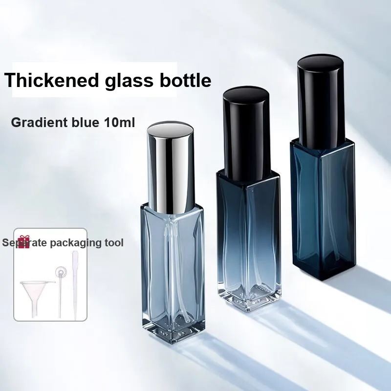 JIAOXUEFEI Premium Portable Mini Perfume Spray Bottle Empty 10ml Gradient Blue-7