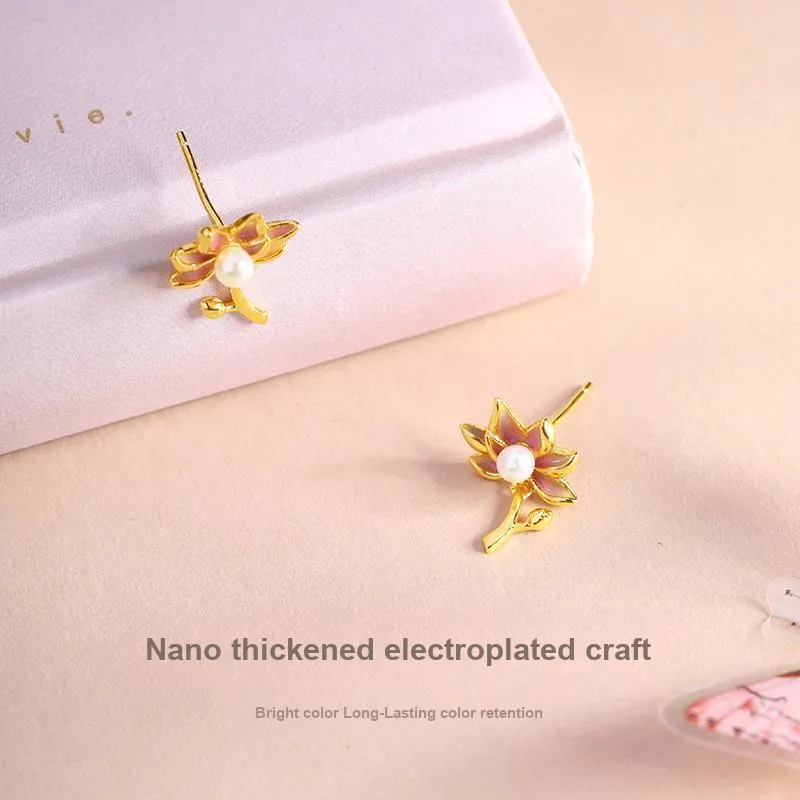 Otoshi S925 Silver Stud Earrings Women's-4