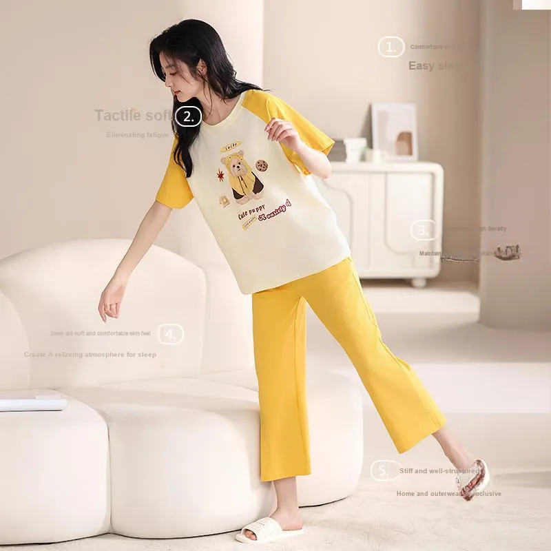 Top Melon Pajama Set Women's Image Color-1