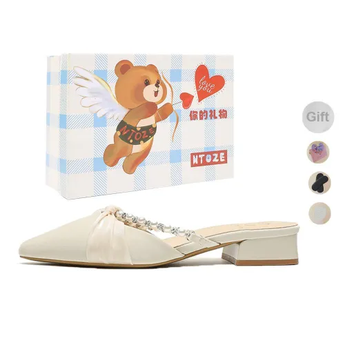 NTOZE Wrap toe Slippers Women's Beige Gift Box Set