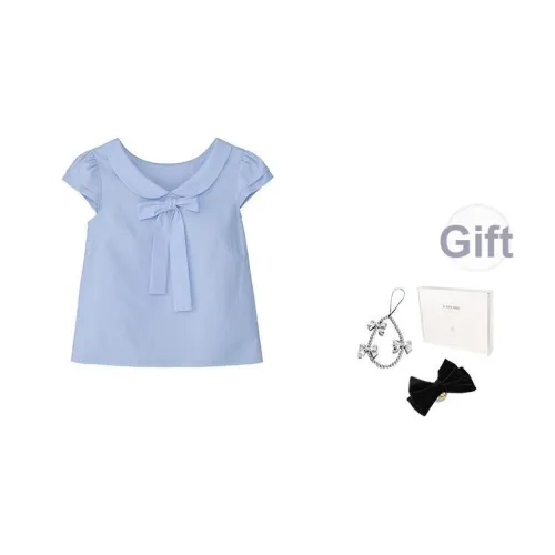 Fstudio Летний Корейский стиль Маленький Сладкий Бант Короткий рукав T-рубашка Женская