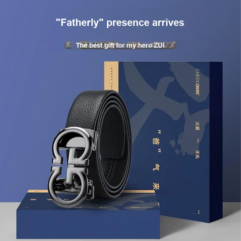Cheekkiss Cow Leather Belts Men's 3.5cm-1