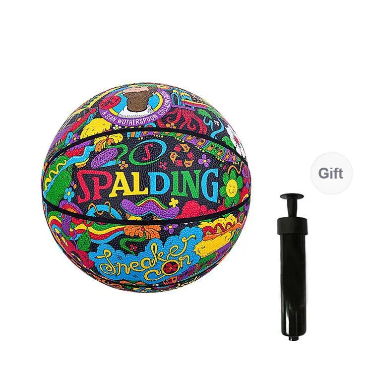 SPALDING x SneakerCon Co branded Collection PU Basketball Multicolor Size 7 Training Unisex-5