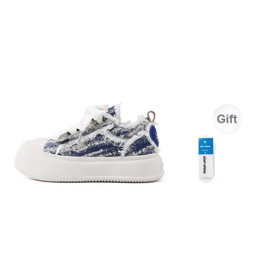 SOAP OPERA Basic Collection Canvas Shoes Unisex Low Top Blue/White