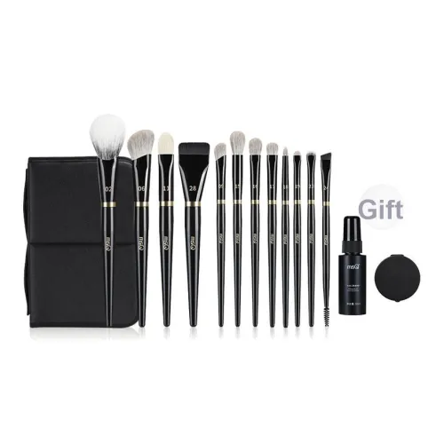 MSQ 12 шт Piano Master Кисть для макияжа Beauty Tool Контуринг Основа Смешанный Детали Мягкий Мешок для хранения