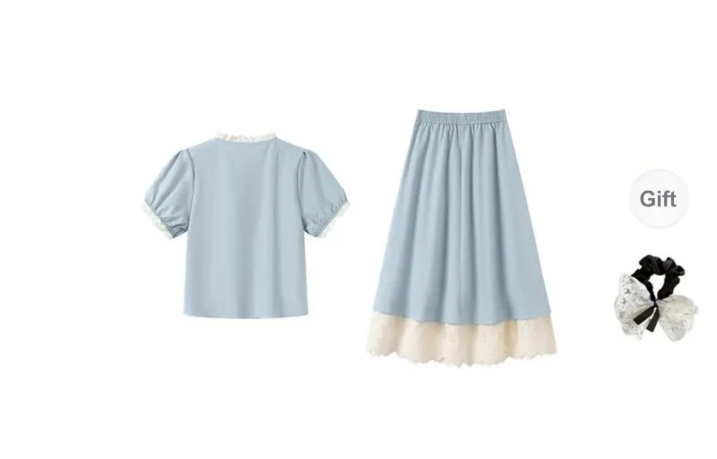 PAVEA Two Piece Skirt Sets Women's-1