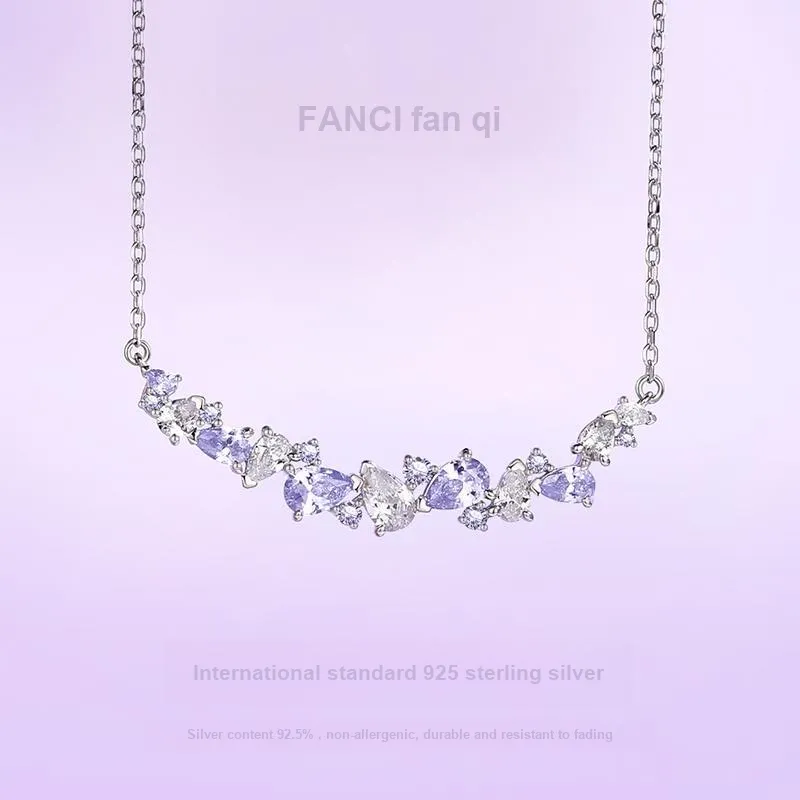 FANCI Wisteria Flower Series 925 Sterling Silver Necklaces Women's-7