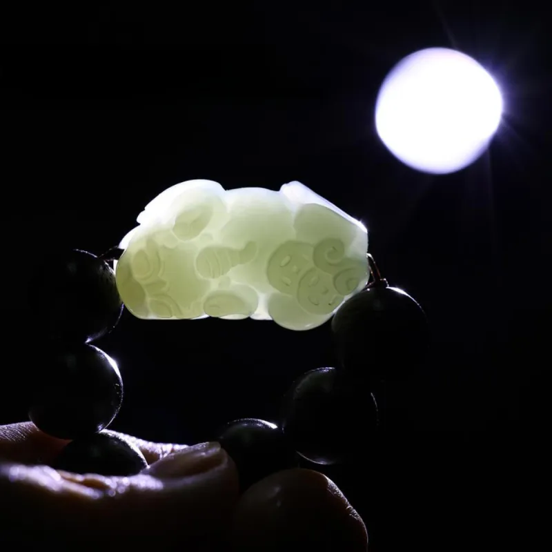 LAOMIAO Hetian Jade Bracelets Green Jade Women's-12
