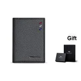 Trifold Black Litchi Grain