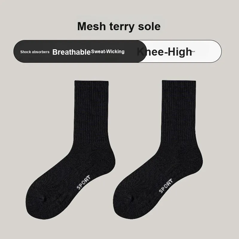 TLXT Basketball Socks Men's Students Fitness, Odor Resistant Antibacterial 5 Pack-7