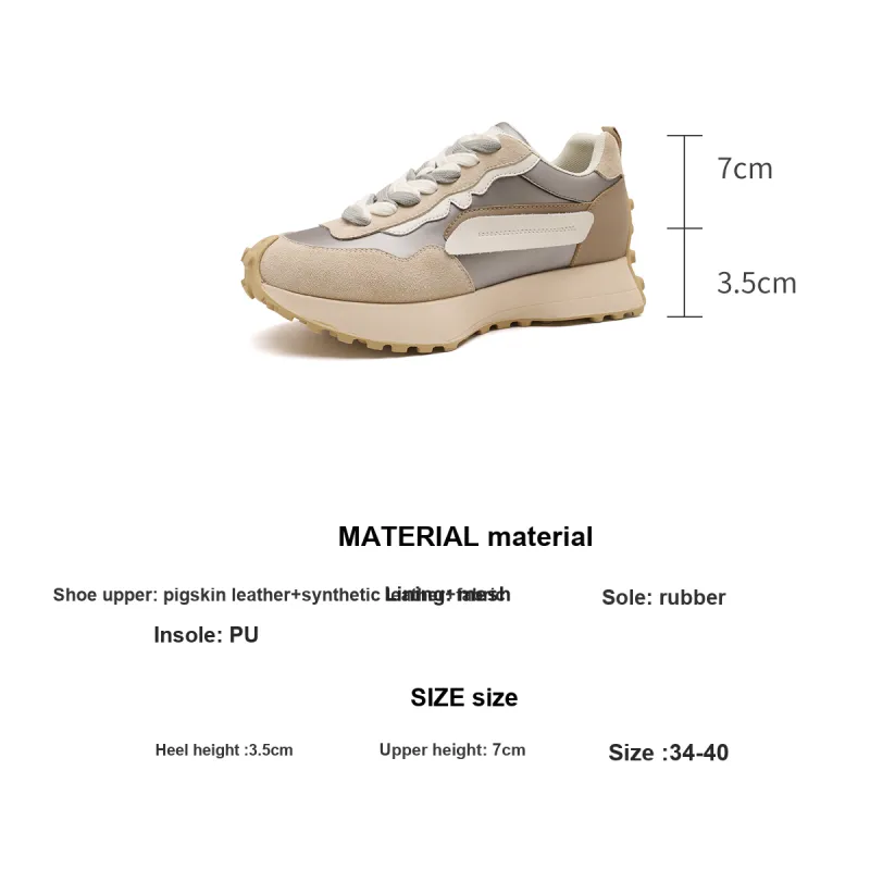 D FUSE SCANDINAVIA Chunky Sneakers Women's Low Top Beige-7
