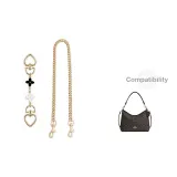 Black White Four-Leaf Clover+Decorative Chain 45cm Set