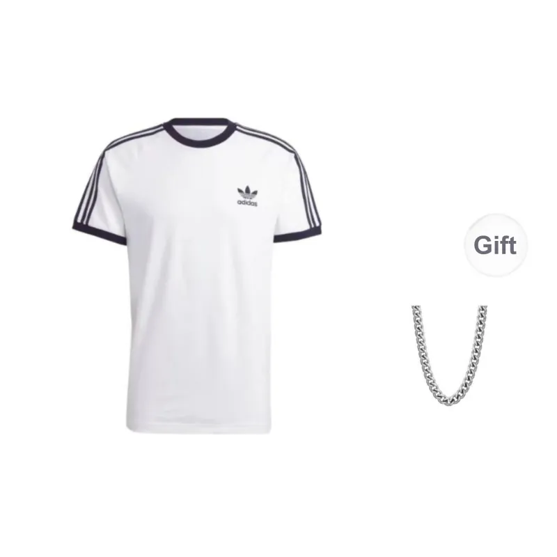 Adidas Originals Clover Series T-Shirt Unisex White+Necklace-0