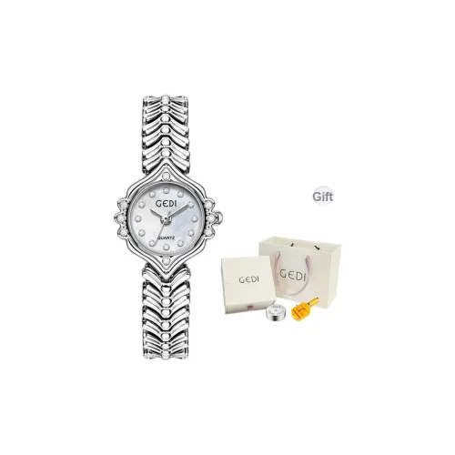 GEDI Кварцевый механизм сплав ремешок женские часы золотой циферблат